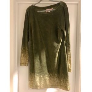 Juicy Couture Green velour dress